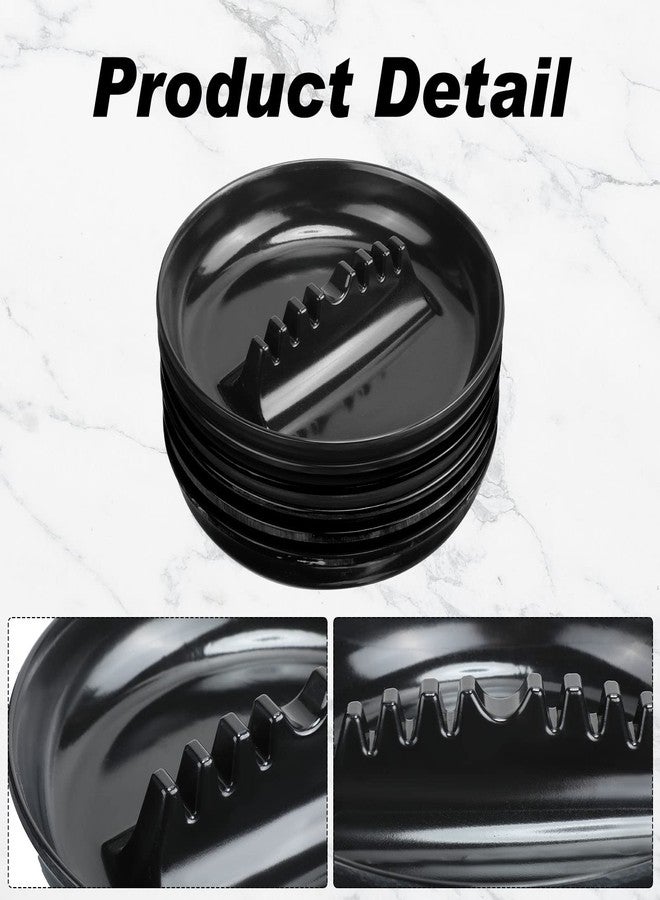 Reginary 12 Pcs Round Ashtray Large Plastic 6.69" Ashtray Holder Vintage Ash Tray for Indoor Outdoor Home Bar Restaurant Tabletop Ash Tray - Image 3